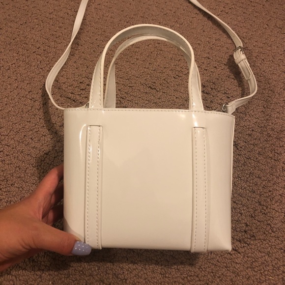 Urban Outfitters Handbags - Urban Outfitters Mini White Patent Pleather Bag